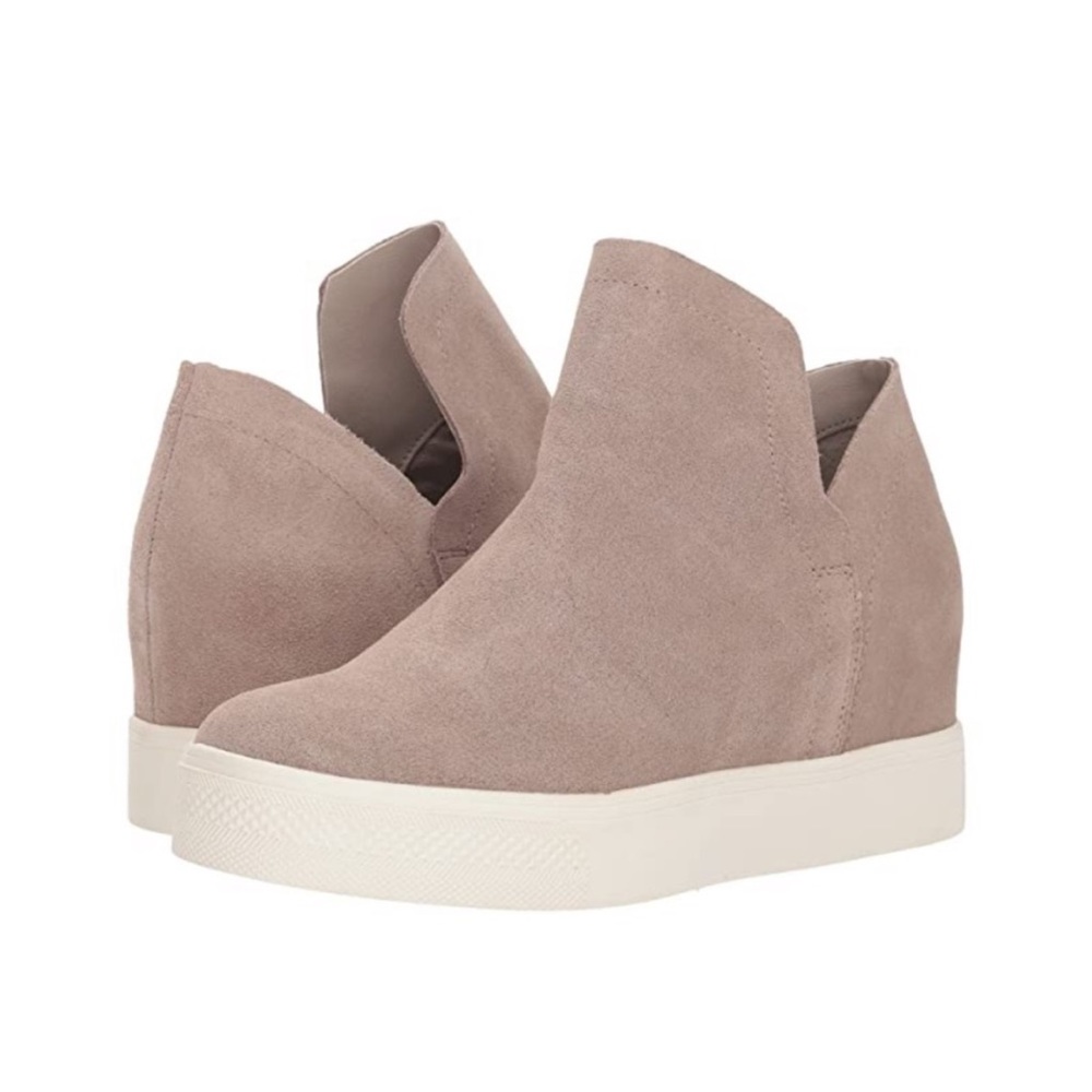 Steve Madden Wrangle Wedge Sneaker Taupe Suede 7M